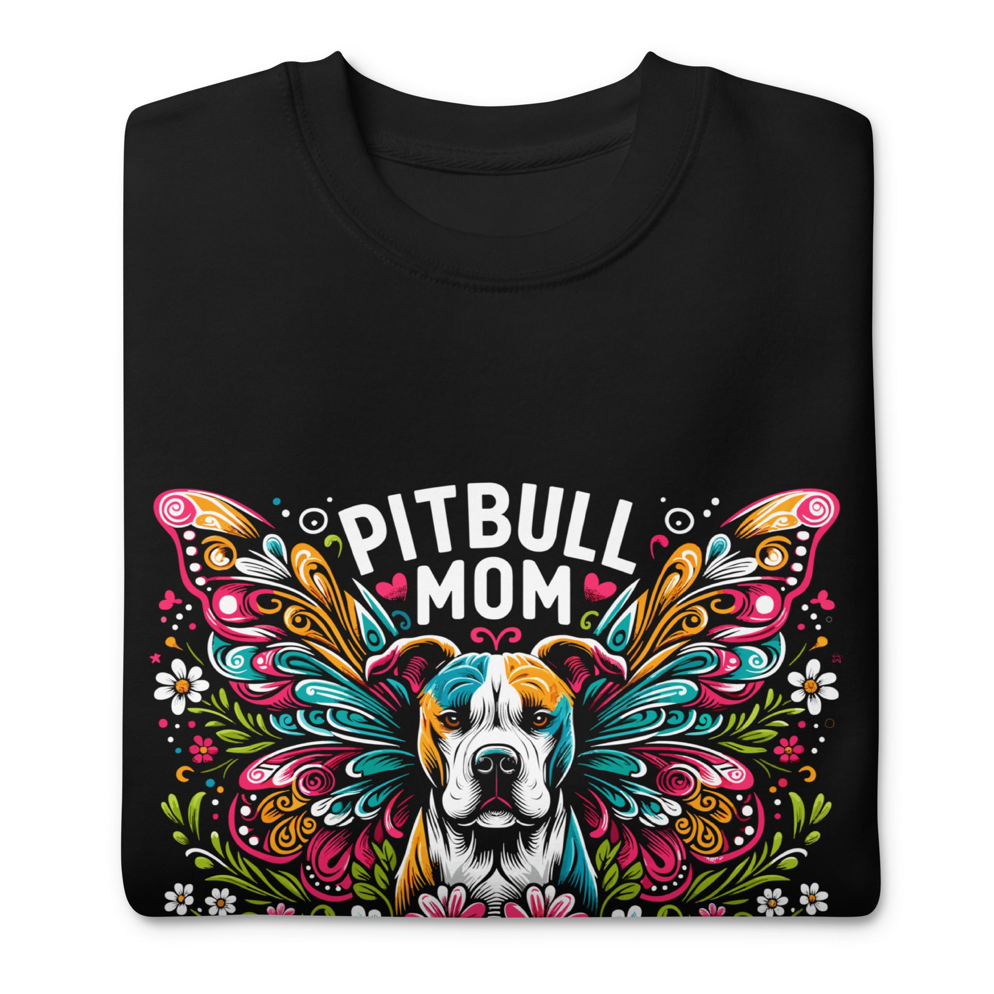 "Pitbull Mom" Enchanted Garden Premium Women's Sweatshirt - Pittie Choy