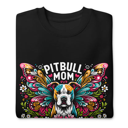 "Pitbull Mom" Enchanted Garden Premium Women's Sweatshirt - Pittie Choy