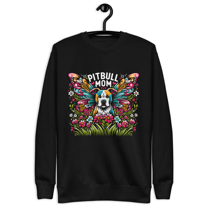 "Pitbull Mom" Enchanted Garden Premium Women's Sweatshirt - Pittie Choy