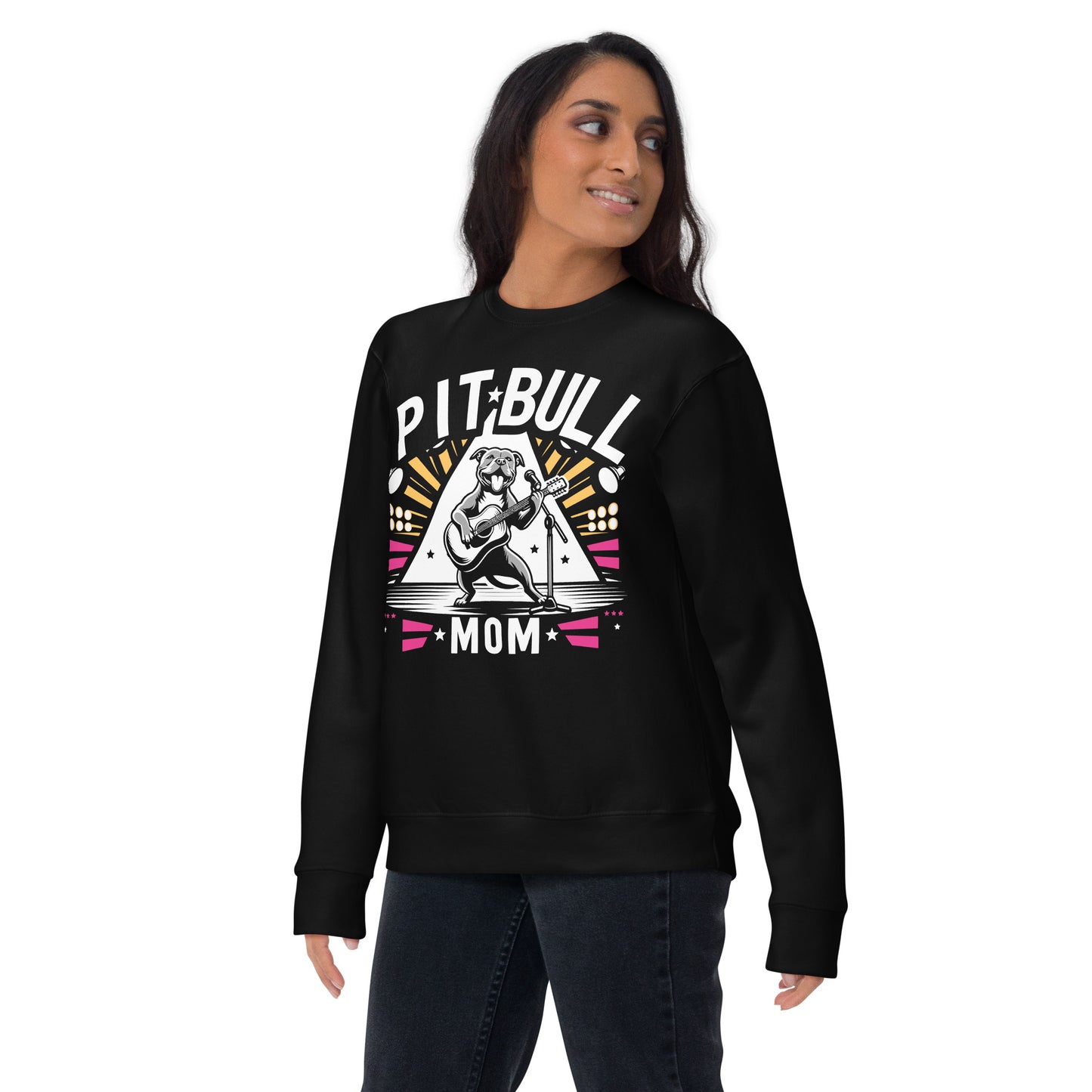 "Rockstar Paws" - Pitbull Mom Premium Sweatshirt - Pittie Choy