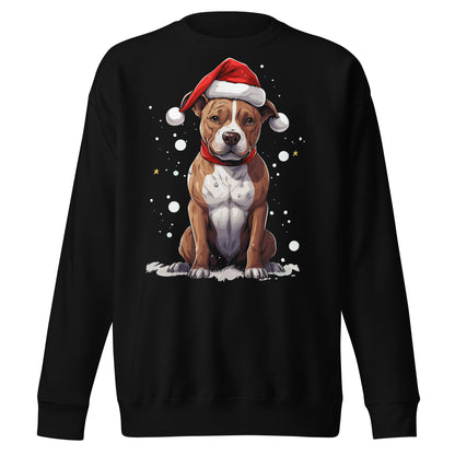 "Santa Paws" Festive Pitbull Holiday Unisex Sweatshirt - Pittie Choy