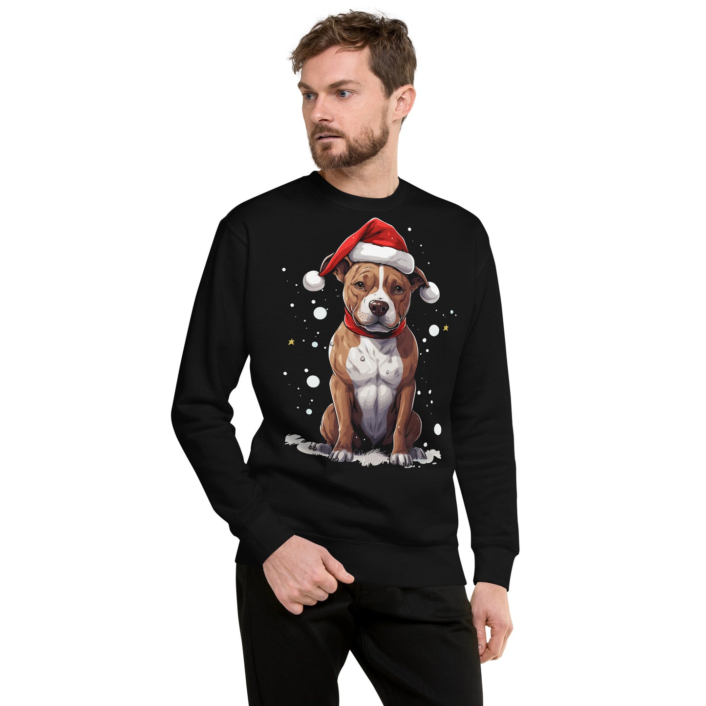 "Santa Paws" Festive Pitbull Holiday Unisex Sweatshirt - Pittie Choy