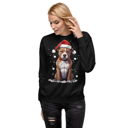 "Santa Paws" Festive Pitbull Holiday Unisex Sweatshirt - Pittie Choy