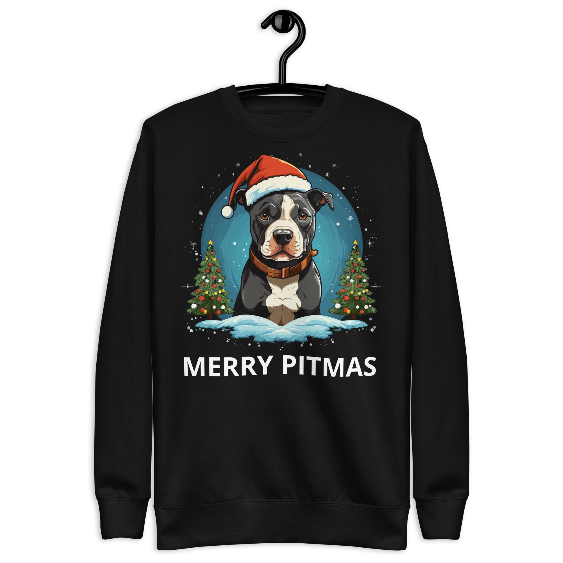 "Merry Pitmas" Pitbull Christmas Sweatshirt - Pittie Choy