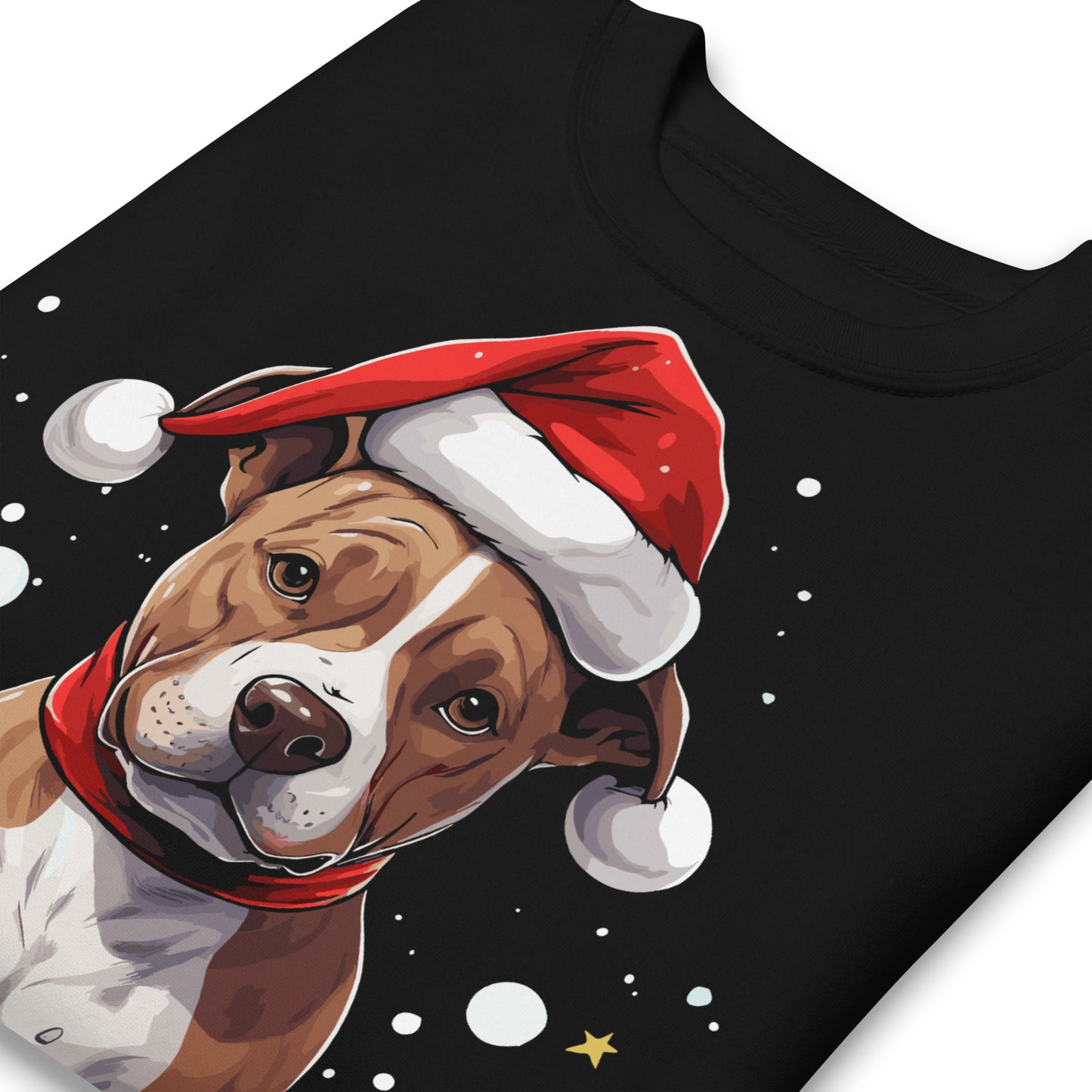 "Santa Paws" Festive Pitbull Holiday Unisex Sweatshirt - Pittie Choy