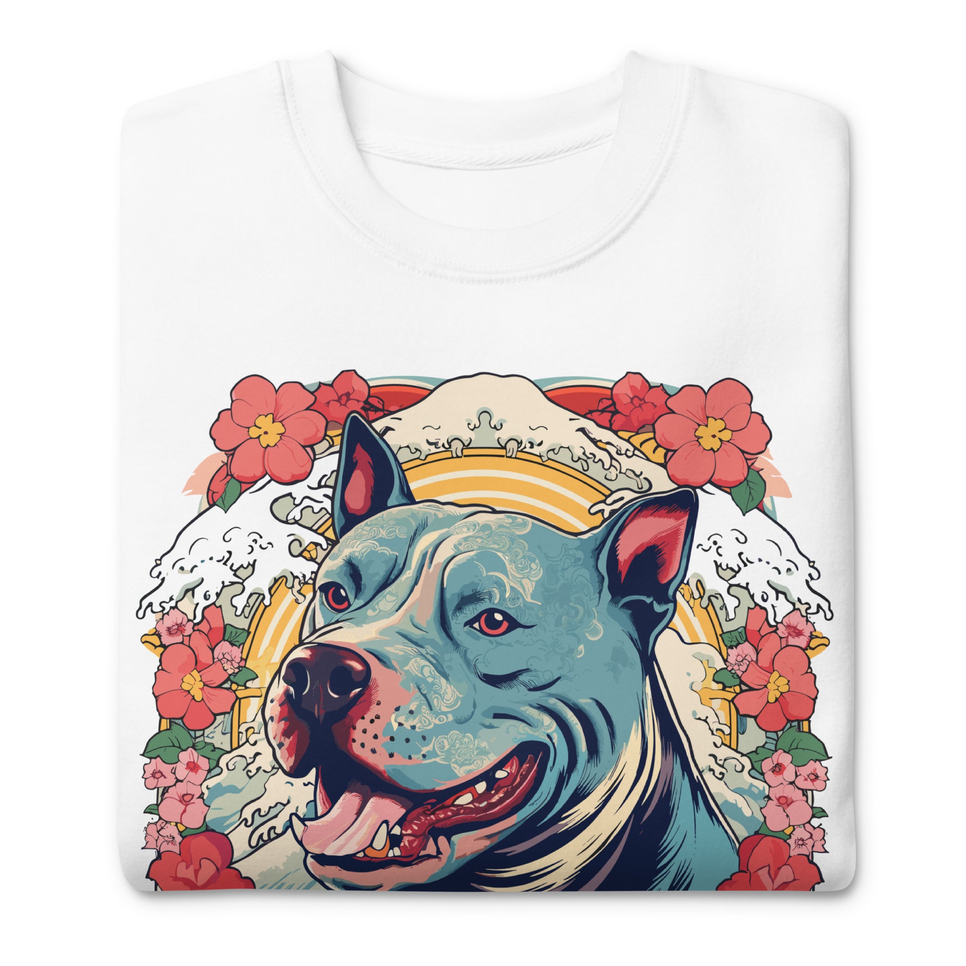 "Love-A-Bull" Floral Pitbull Sweatshirt - Pittie Choy