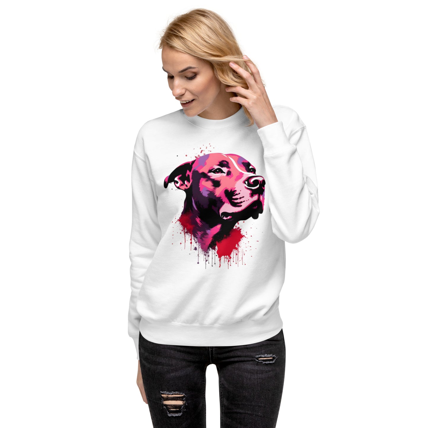 "Bold Expression" - Artistic Pitbull Premium Sweatshirt - Pittie Choy