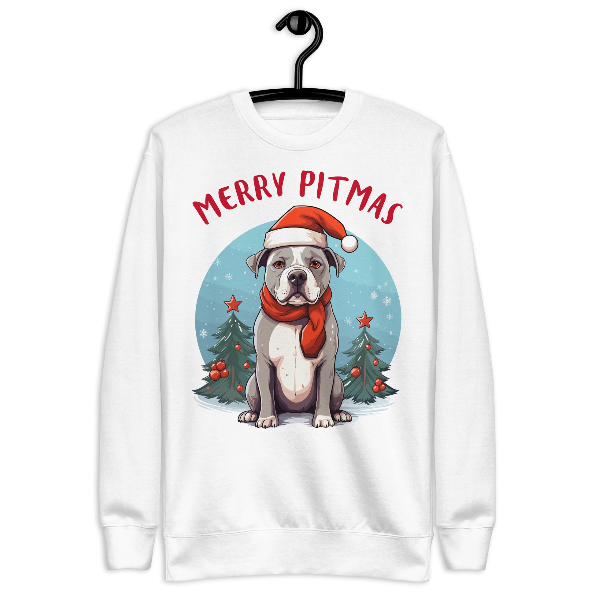 "Merry Pitmas" - Celebratory Pitbull Unisex Sweatshirt - Pittie Choy