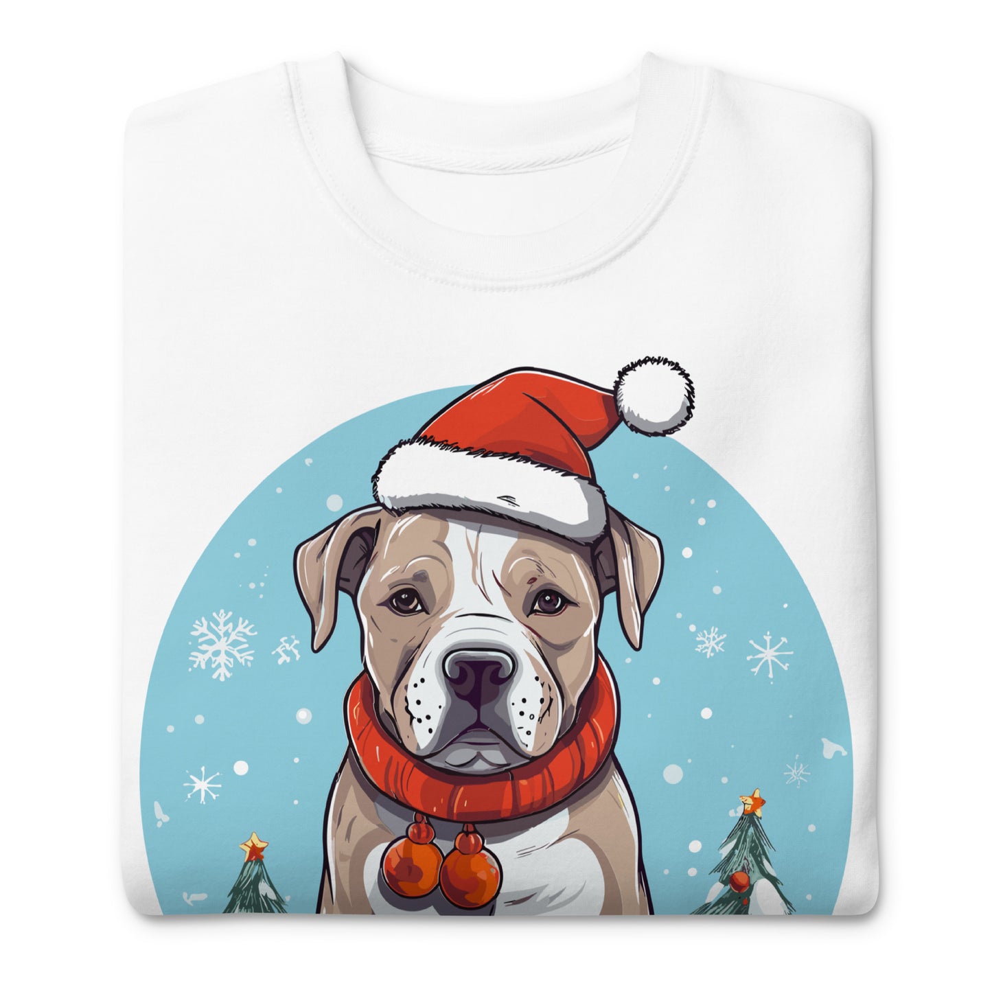 "Jolly Paws" - Pitbull Festive Holiday Sweatshirt - Pittie Choy