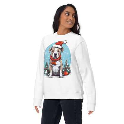 "Jolly Paws" - Pitbull Festive Holiday Sweatshirt - Pittie Choy