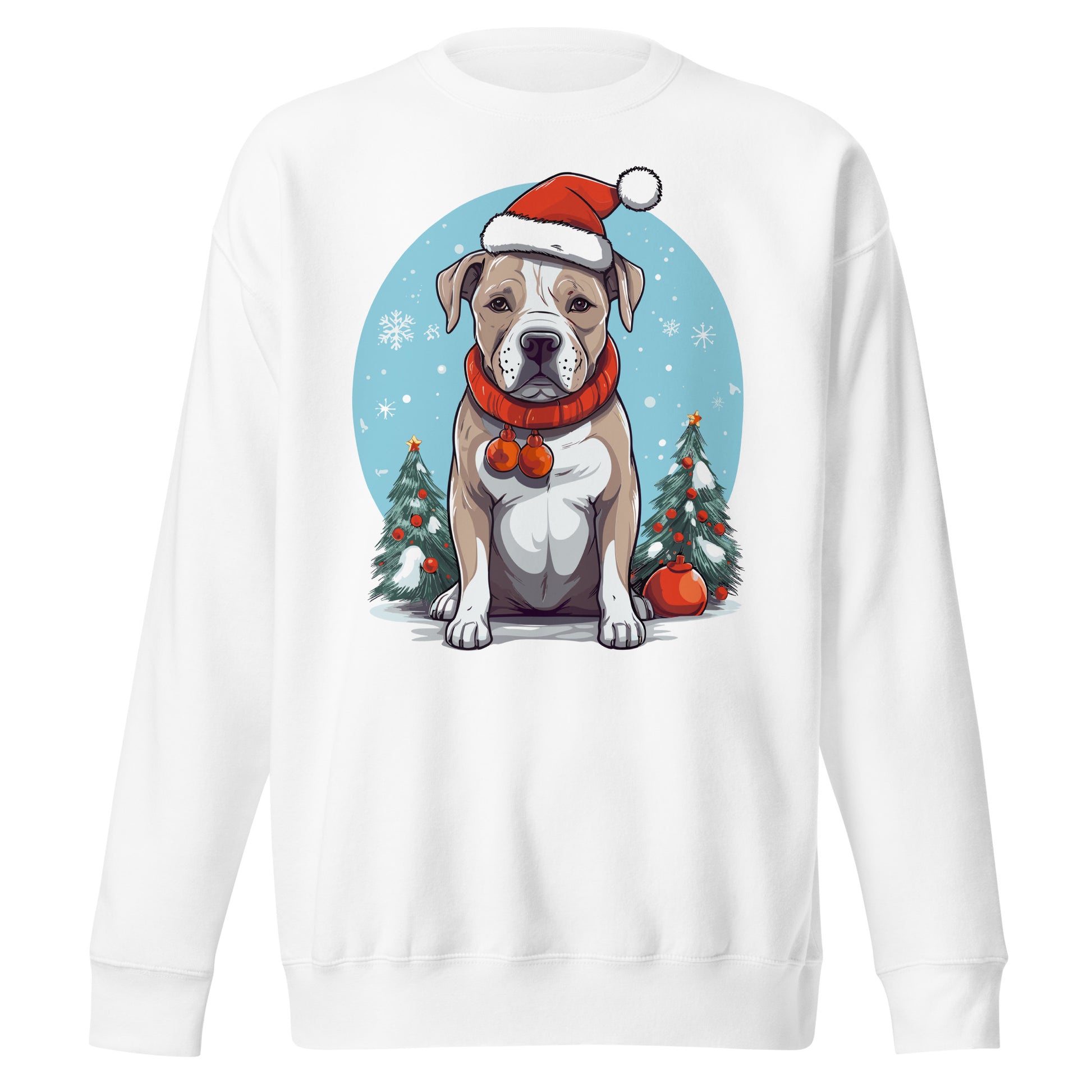 "Jolly Paws" - Pitbull Festive Holiday Sweatshirt - Pittie Choy