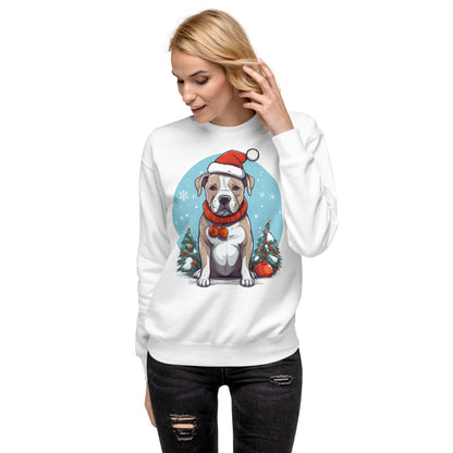 "Jolly Paws" - Pitbull Festive Holiday Sweatshirt - Pittie Choy