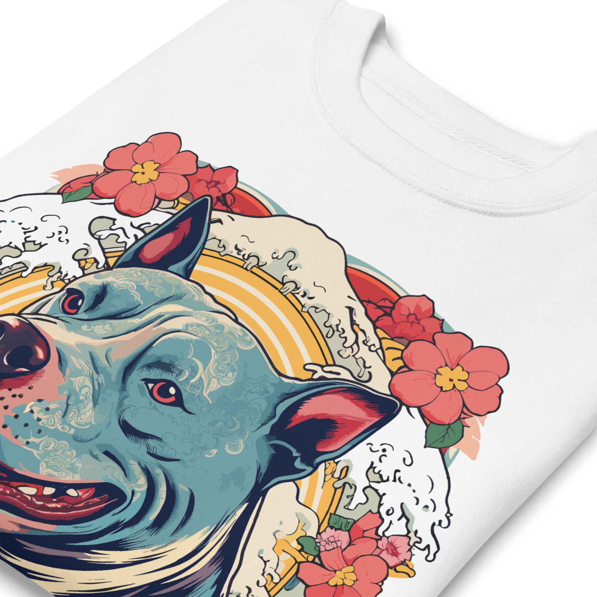 "Love-A-Bull" Floral Pitbull Sweatshirt - Pittie Choy