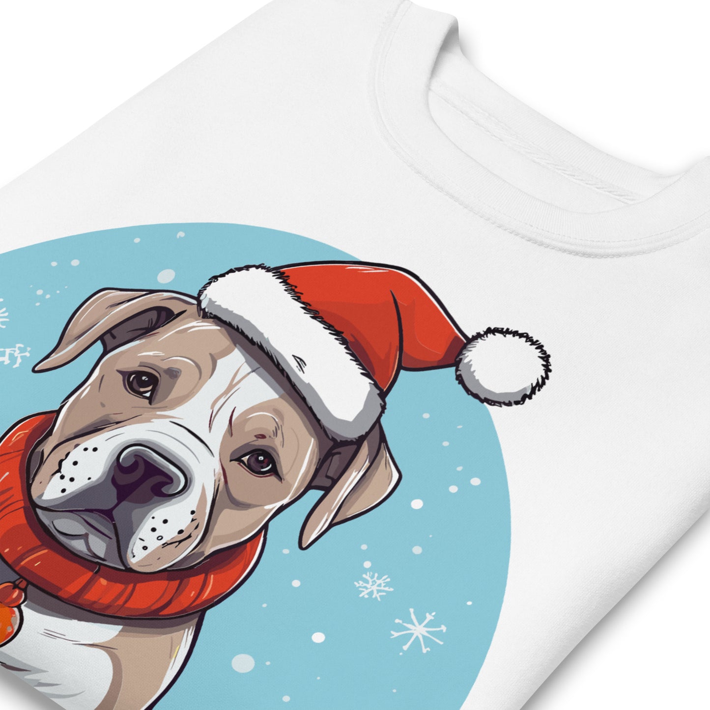 "Jolly Paws" - Pitbull Festive Holiday Sweatshirt - Pittie Choy