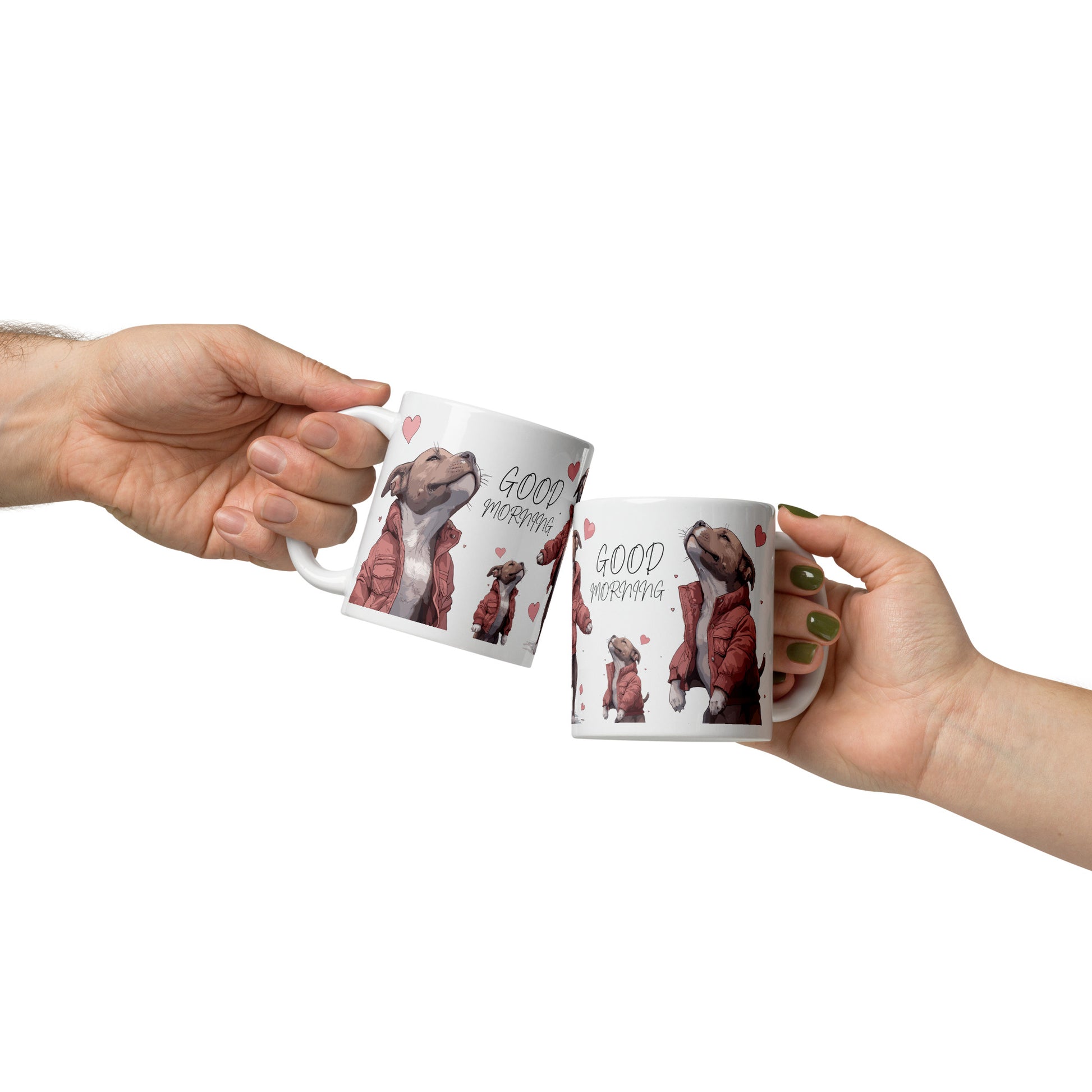 "Good Morning" Pit Bull Coffee Mug - Start Your Day with a Smile - Pittie Choy