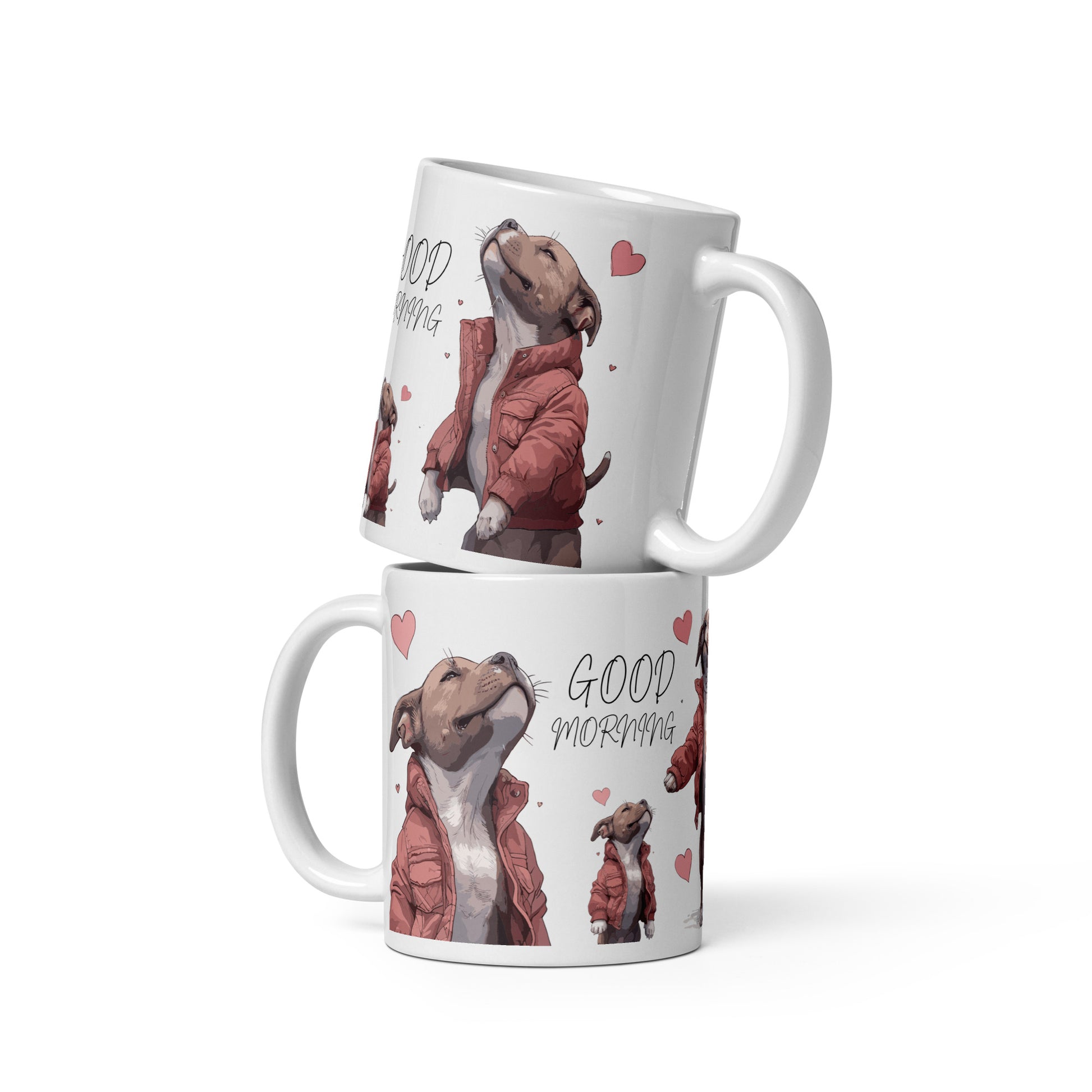 "Good Morning" Pit Bull Coffee Mug - Start Your Day with a Smile - Pittie Choy