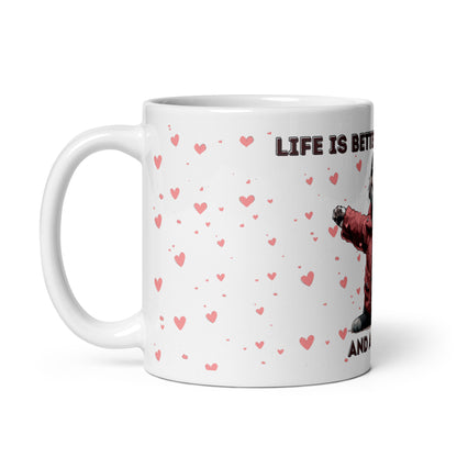 Pit Bull Coffee Mug - "Life is Better with Coffee and a Pit Bull" - Pittie Choy