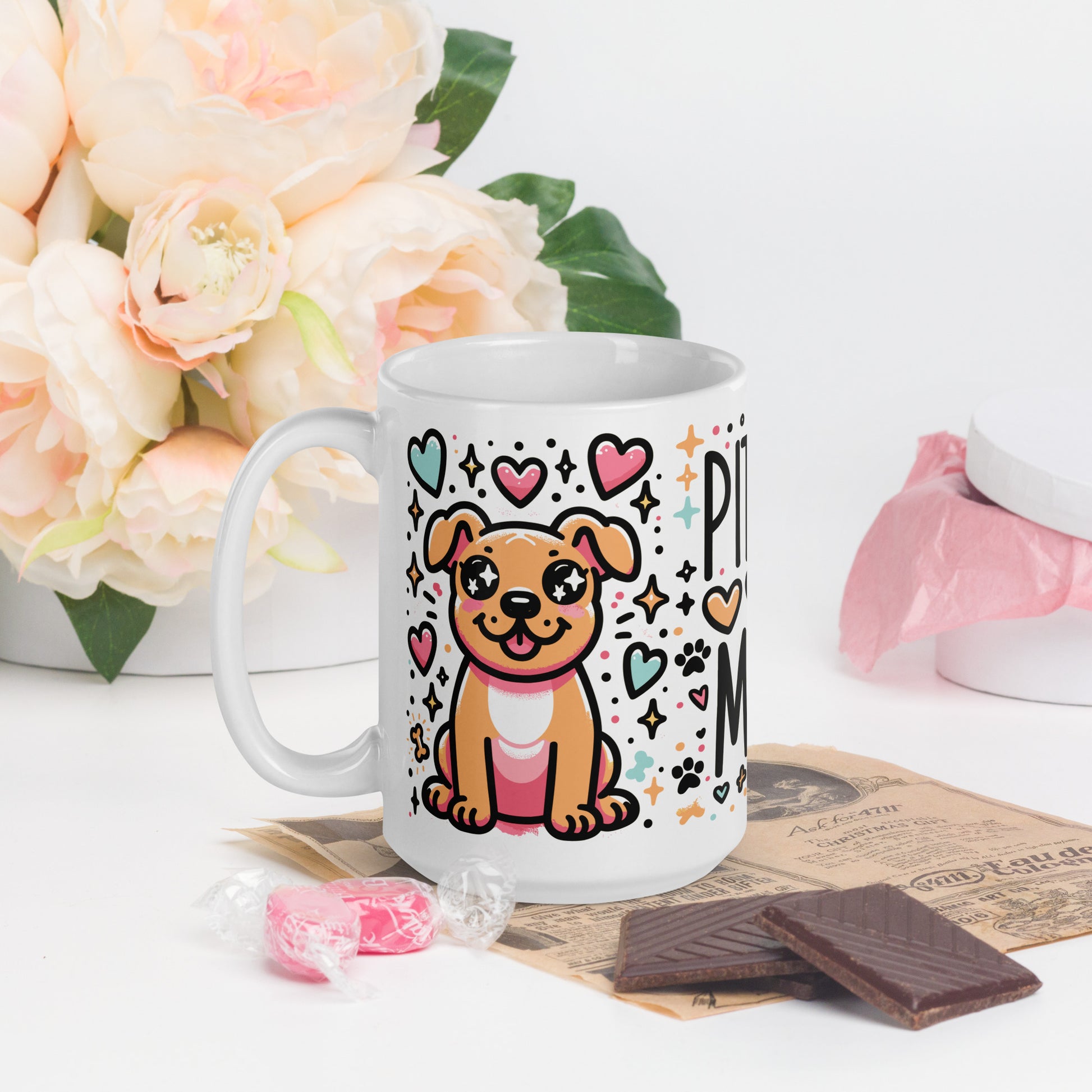 Pitbull Mom Coffee Mug - A Toast to Pit Bull Love - Pittie Choy