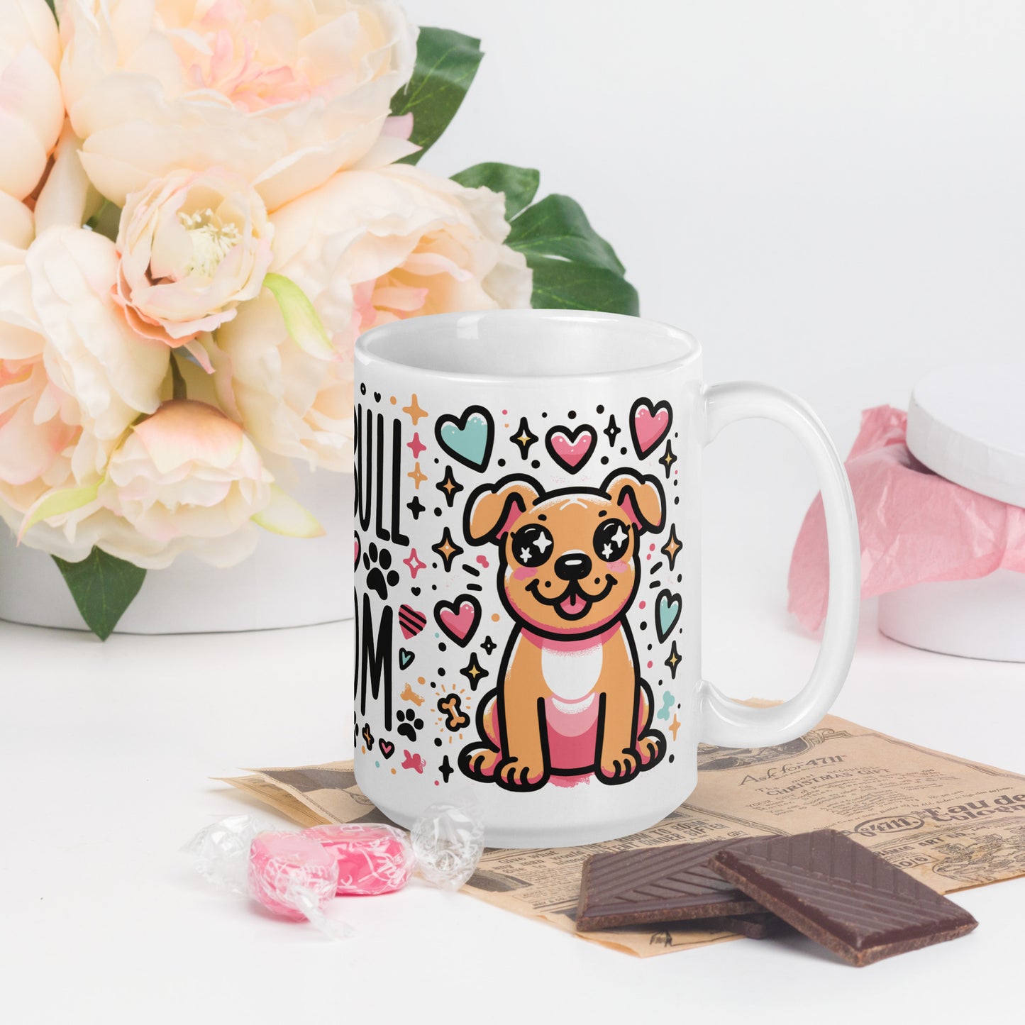 Pitbull Mom Coffee Mug - A Toast to Pit Bull Love - Pittie Choy