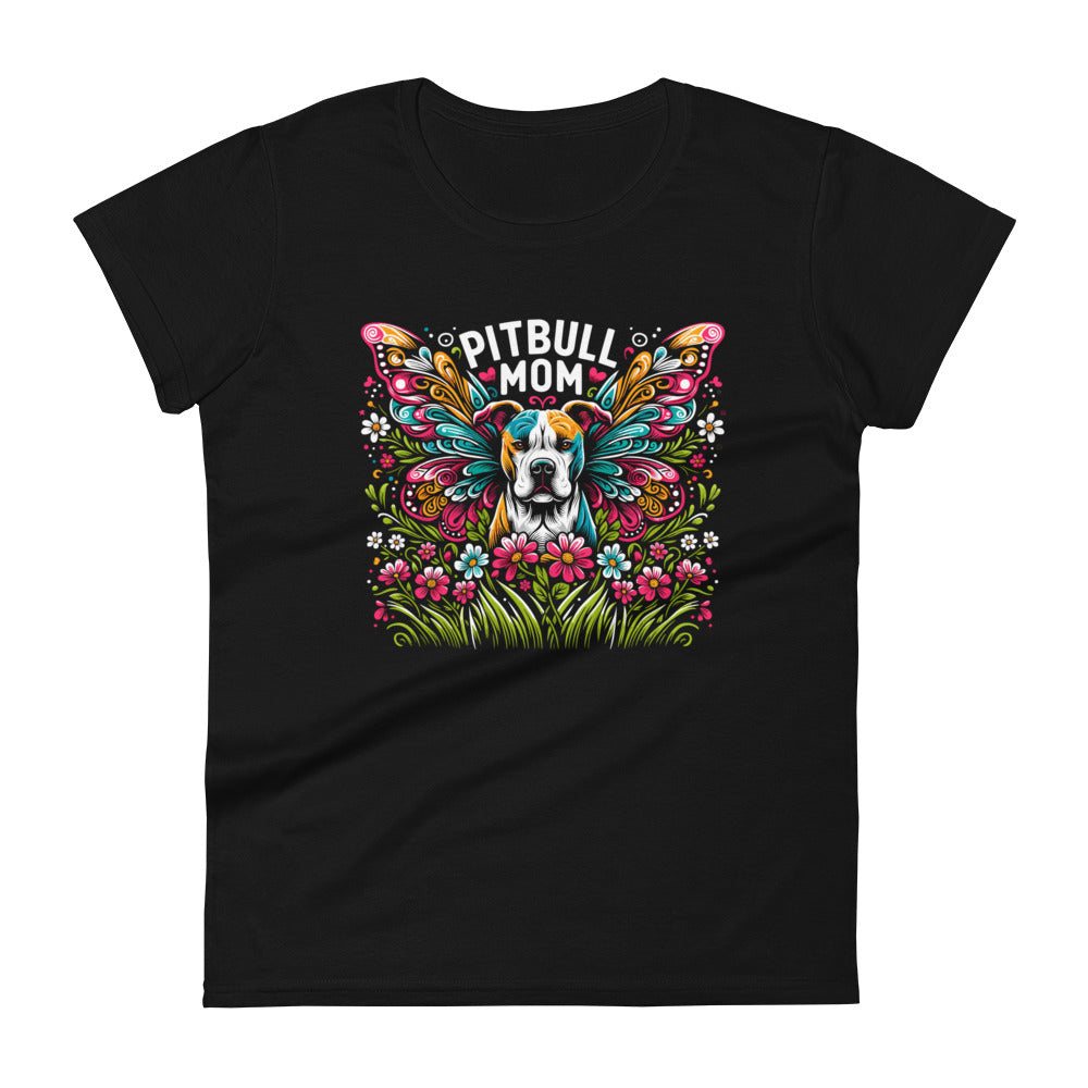 Pitbull Mom - Ethereal Nature Celebration Women's T-Shirt - Pittie Choy